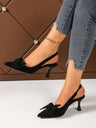 Bow-tie Open-back High Heels