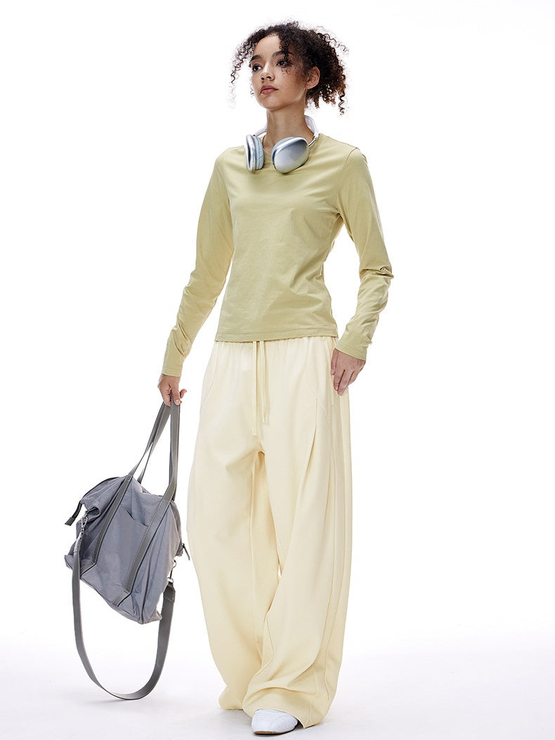 Liber Autumn Neutral wear Solid Color Pants