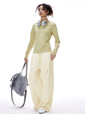 Liber Autumn Neutral wear Solid Color Pants