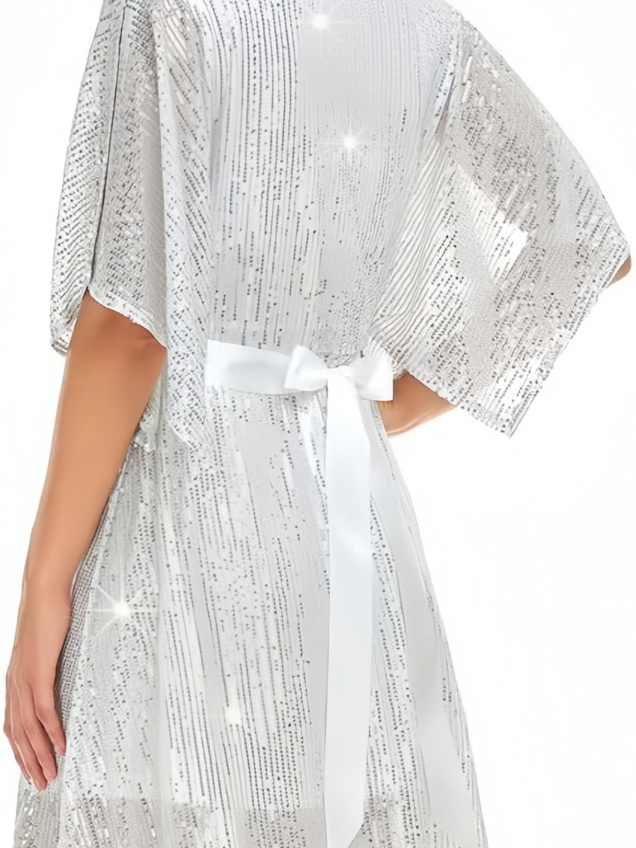 Strap-on Sequins Mini&Short Dresses