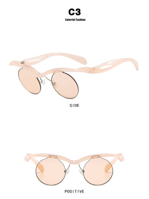 Half-rimmed Round Sunglasses