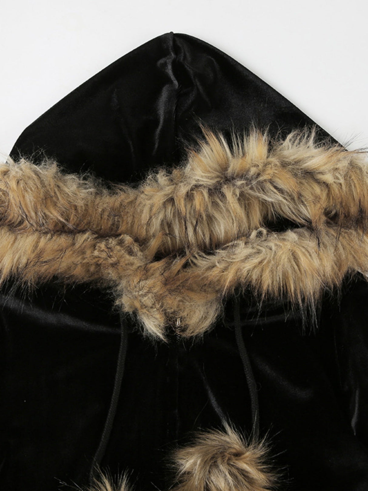 Warm Solid Color Velvet Zipper Plush Patchwork Hoodies Jackets