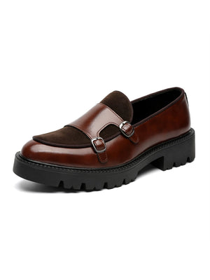 Patchwork Platform Slip-on Loafers