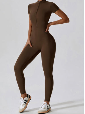 Short-sleeved High Elastic Waist Slimming And Shaping Yoga Fitness Outdoor Jumpsuits/pants