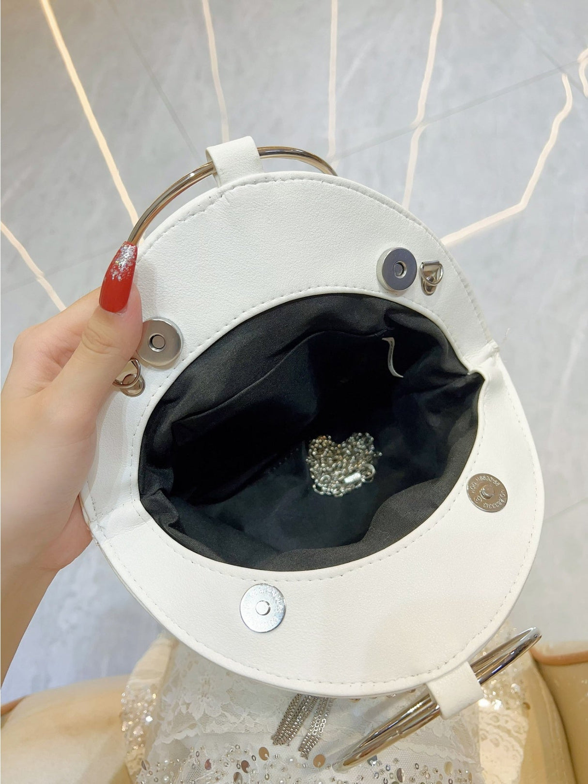 Liber Four Seasons ACC Pleated Diamond Cloud Bag