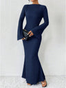 Hip-hugging Long Sleeve Slim-fit Maxi Dresses