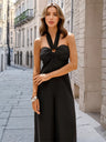 Hollow Out Neck Strap Jumpsuits