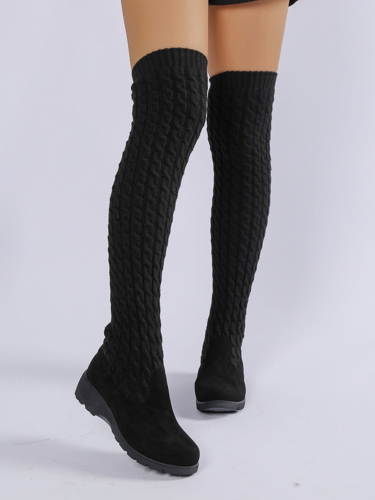 Over-the-knee Knitted Women's Boots