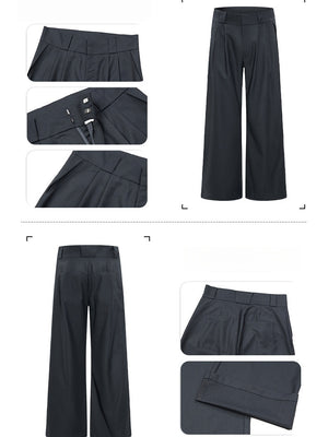 Commuting Cleanfit Straight-fit Wide-leg Dress Pants Pants