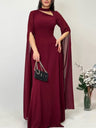 Flying Sleeves Hollow Out Back Strap Maxi Dresses