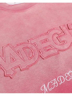 Liber Autumn Neutral wear Embroidered Pattern Letter Sweaters