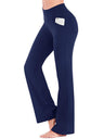 Pocket Exercise Yoga Fitness High-waisted, Tummy-flattening Elastic Flared Trousers