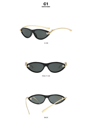 Cat-eye Knot Oval Sunglasses