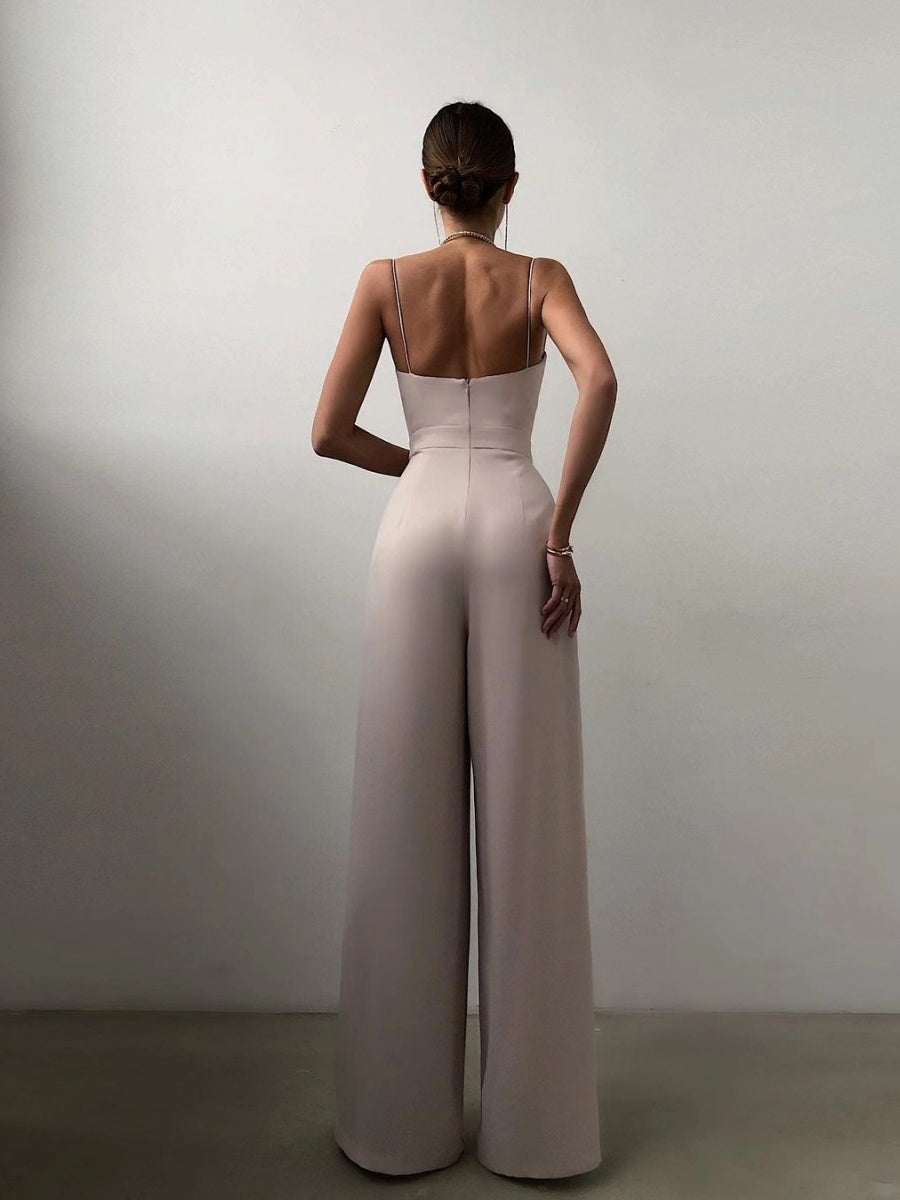 Camisoles Waist Straight-fit Jumpsuits