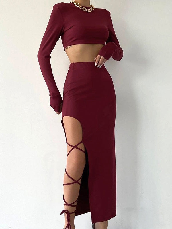 Liber Autumn Women's Bandage Environmental friendly Maxi Dresses