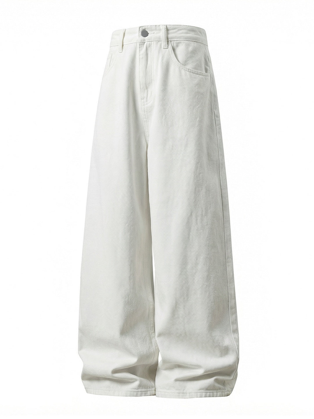 【EXPÉDITION NORMALE】Jean blanc coupe droite à broderies color-block