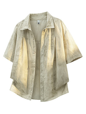 Tie-dye Loose-fit Flax Shirts