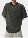 Color-blocked Stripes Loose-fit T-shirts