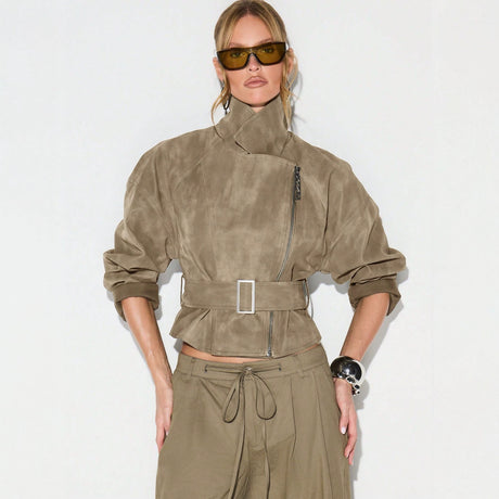 Retro Motorcycle Workwear Long-sleeved Jacket For Autumn And Winter