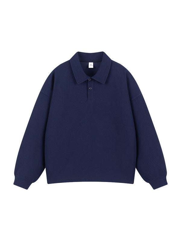 Solid Color Lapel Simplicity Polo