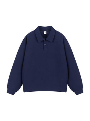 Solid Color Lapel Simplicity Polo