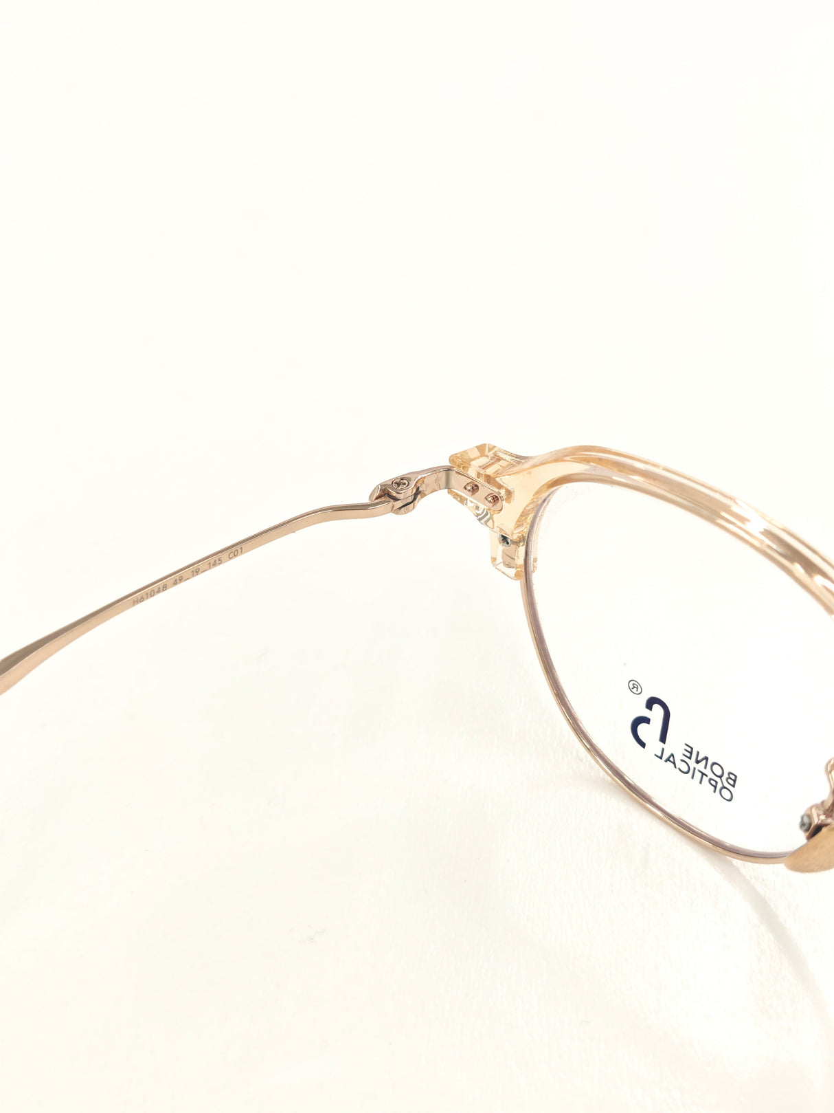 Gold-tone Clear Frame Eyeglasses