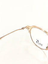 Gold-tone Clear Frame Eyeglasses
