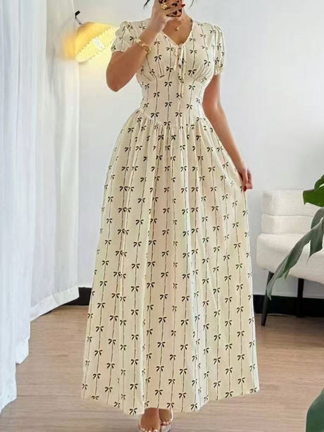 Bandage Printed Hit Maxi Dresses