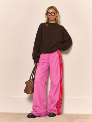 Casual Loose Striped Wide-leg Sweatpants