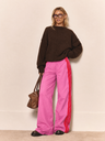 Casual Loose Striped Wide-leg Sweatpants
