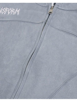 Neutral wear Embroidered Pattern Solid Color Sweatshirts&Hoodies