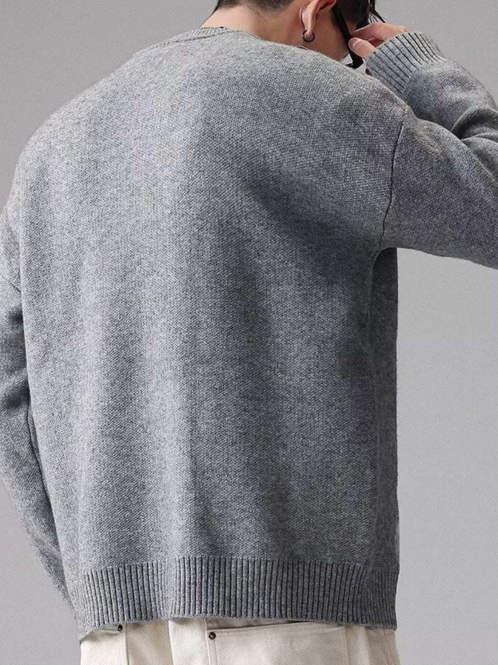 Pullover mit Cartoon-Welpenmuster