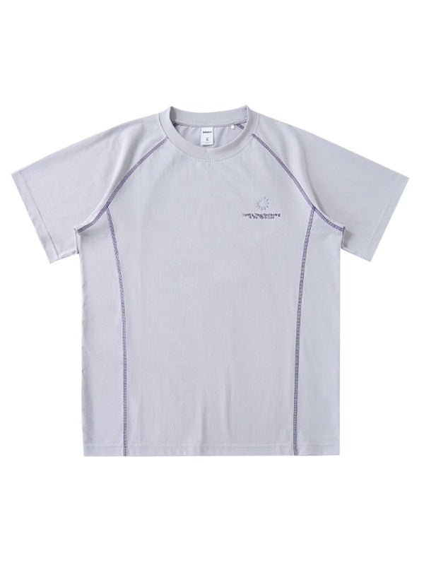 T-shirts imprimés goutte d'eau de sport à blocs de couleurs