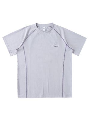 T-shirts imprimés goutte d'eau de sport à blocs de couleurs