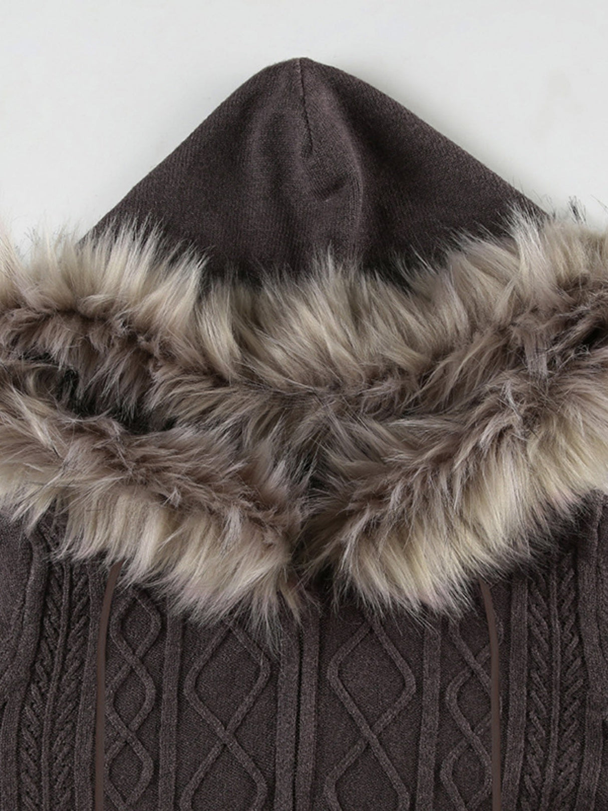 Twisted Dough Sticks Plush Patchwork Hoodies Zipper Sweater Cardigan