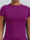 Seamless Quick-drying Moisture-wicking Exercise And Fitness Yoga Short-sleeved T-shirt