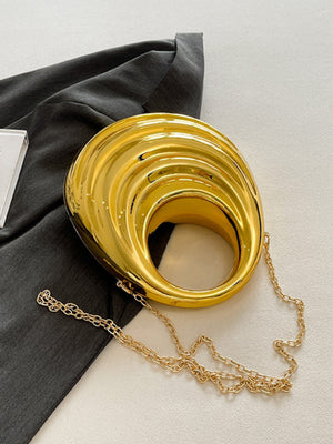 Acrylic Glossy Irregular-shaped Clutch/crossbody Bag For Evening Events