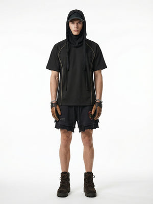 Color-blocked Sports Stretch T-shirts