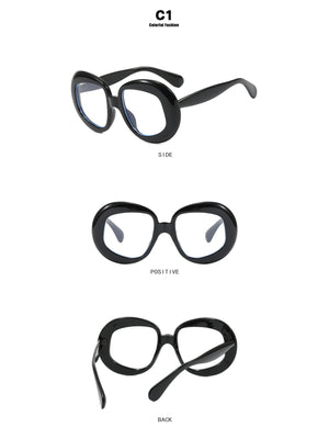 Irregularly Shaped Full-frame Round Fashion Glasses