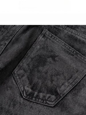 Niche Retro Coating Loose Wide-leg Micro Loudspeaker Mopping Jeans