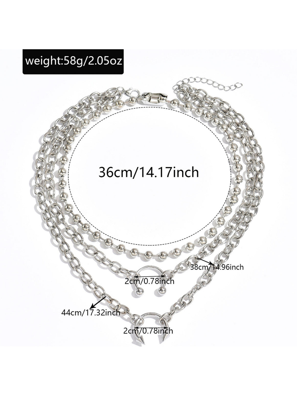 Hip-hop Punk Style Multi-layered Pendant Necklace