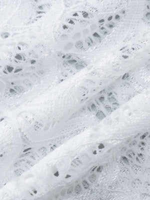 Sexy Deep V Slim Fit Short Navel Trim Long Sleeve Lace Top