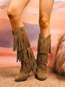 Retro High-top Tassel Women's Boots