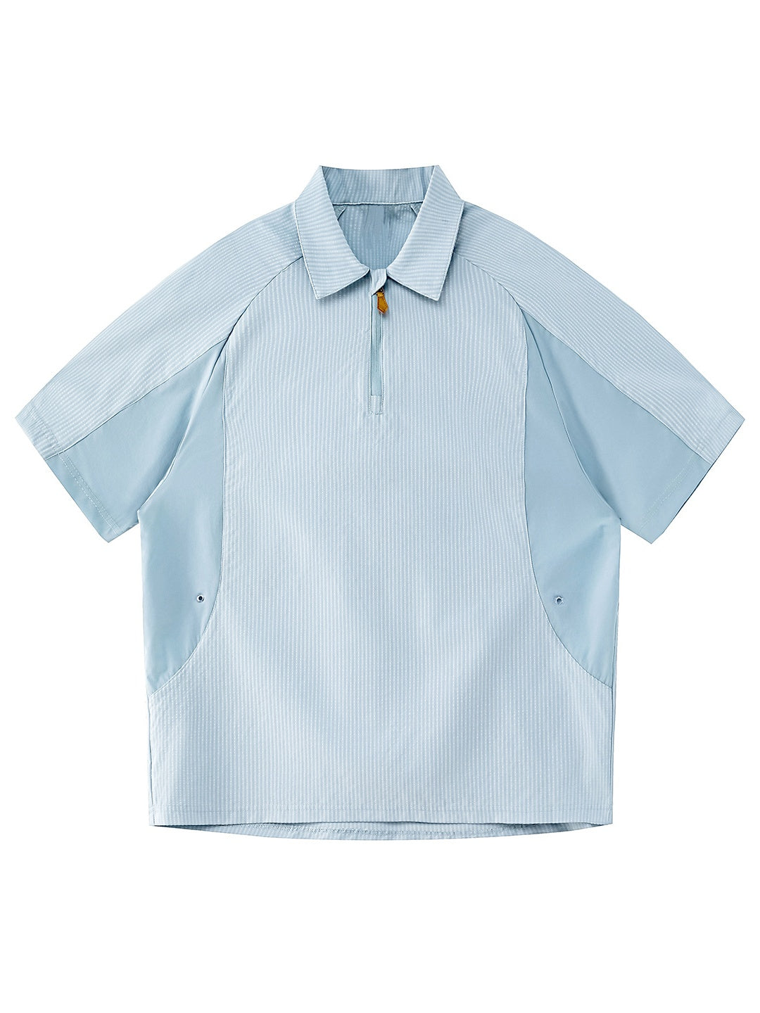 Color-blocked Leisure Breathable Loose-fit POLO Shirt