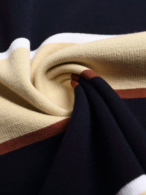 Liber Autumn Neutral wear Contrasting colors Stripes Polo Shirts