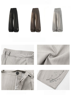 Retro Old Money Style Loose-fit Pants