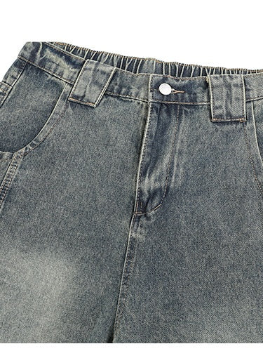 Retro Deconstruction Baggy Silhouette All-match Scimitar Jeans