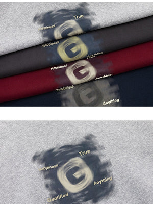 Letter Print Hooded Sweatshirts&Hoodies