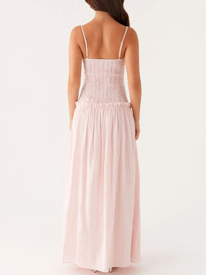 Ruffled Edges Camisoles Sweet Maxi Dresses