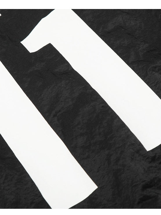 Retro Short And Wide Digital Printing Loose Stand Collar Football Jackets